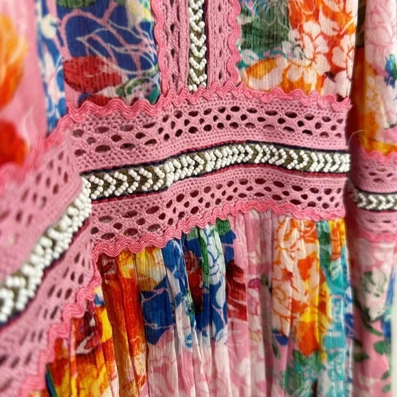 Anthropologie Floral Maxi Dress - Pink and Multicolor - Picture 3 of 8